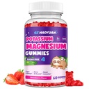 Magnesium Gummies for Kids - Magnesium Glycinate Gummies with Vitamin D3, B6, Potassium & Ashwagandha, Magnesium for Kids &amp; Adults Relaxation, Sleep, Brain & Bone Health -Vegan Strawberry 60ct