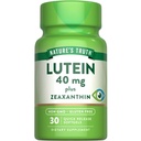 La verdad de la naturaleza Lutein y Zeaxanthin Suplemento Silencio 40mg Silencio 30 Softgels Silencio No Gluten Libre
