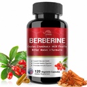 Suplemento de Berberina 19,060mg,Berberina con canela de Ceylán,Melón de Bitter, Thistle de Milk,Suplemento de HCl de Berberina(120 cápsulas)