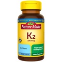 Nature Made Vitamina K2 100 mcg, Suplementos de Hueso Saludable, Suplemento Vitamina K2, 30 Softgels, 30 Day Supply