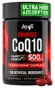 Alta Absorción CoQ10 500MG - Co Q 10 Suplemento 120 Softgels para la salud del corazón Producción de energía - CoQ10 mejorado Suplementos nutricionales con Coenzyme Q10 - Alternativa a coq10 400mg softgels