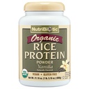 NutriBiotic Certified Organic Rice Protein Vanilla, 1 Lb. 5 Oz Silencio Carbohydrate Vegan Protein Powder ← Raw, Certified Kosher & Keto Friendly Silencio Hecho Sin Químicas, OGMs & Gluten Silencio fácil de digerir
