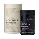 Collagen Peptides para Hombres Hidrolyzed Tipo 1 & 3 Suplemento Proteína Easy Mixing Vital Nutrients Proteínas y Vegan Biotina 10,000mcg Max Strength B7 120 Softgels (4 Month Supply)