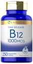 Carlyle B12 Vitamina 1000 mcg Silencio 250 Conde TENIDO Time Release Tablets TEN como Cyanocobalamin ANTE VENTA Vegetariano, No GMO &amp; Gluten Free Supplement