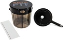 Monster Fit Suplemento Dispensador de pila de medicamentos con embudo y etiquetas de relleno, Manijas de recipiente extra grande casi cualquier suplemento (Monstruo con embudo)