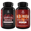 Bundle of Extra Strength Testosterone Booster with Horny Goat Weed Maca Root Tongkat Ali " Saw Palmetto Extract " Nitric Oxide Pills for Hombre with L-Arginine L-Citrulline Amino Acids for Muscle Growth