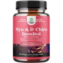 Myo-Inositol & D-Chiro Suplemento de Inositol para Mujeres - Suplemento de Choline para Regular Ciclo Menstrual, Fertilidad &amp; Saldo Hormonal - Mujeres Equilibrio de Hormonas Con Myo & D-Chiro - 60 Caps