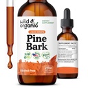 Wild & Organic Pine Bark Extract Tincture - Antioxidant Support - Pinus Pinaster Suplementos - French Maritime Bark Liquid Drops - 2-Month Supply - Vegan, Alcohol &amp; Sugar-Free - 2 fl oz