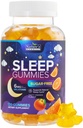 Gummies de sueño 6mg Por Serving - Sugar gratis Melatonina Gummy Suplemento para adultos - Natural Zero Sugar Sleeping Gummy para adultos &amp; niños, Orange Flavored, Extra Strength Sleep Support - 120 Gummies