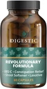Digestic - Laxative for Constipation Relief, Stool Softener for IBS Severe and Strong Constipation 100% Natural - 60 cápsulas - Colon Cleanse, Detox Cleanse, Gas and Bloating Stomach Relief for Adults