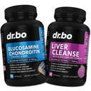Glucosamine Chondroitin MSM Turmeric " Liver Cleanse Detox - Joint Health Supplement Knee Bone Joints, Liver Cleanse Detox Support Pills Glucosamine Sulfate Capsules Joints Supplements