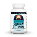 Fuente Naturales Caffeine + L-Theanine, Energía y Focus Support de Green Tea* - 120 Tablets