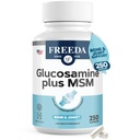 FREEDA Glucosamine MSM – Vegan Joint Flexibility & Mobility Supplement – Vegetarian Glucosamine Without Shellfish – Supports Joint Function – Third-Party Tested – (250 cápsulas)