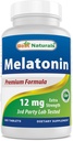 Mejores Naturales Melatonina 12 mg (1 año de suministro) - Asistencia para dormir libre de drogas - Melatonina para dormir y relajación, 365 conde (365 conde (Pack of 1))