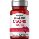 Piping Rock CoQ10 100mg ← 120 Softgels Silencio con Black Pepper Extract ← No GMO, Gluten Free Supplement