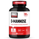 FORCE FACTOR D Mannose, D-Mannose 500mg Suplemento de Apoyo a la Salud de la Tracto Urinaria para Mujeres y Hombres, Suplementos de Control de Vejiga, Calidad Premium, Vegan, No GMO, 120 cápsulas