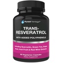 Suplemento de Resveratrol - Potent 1400mg Fórmula con Resveratrol Trans, Quercetin, semillas de uva, té verde, acaí y vino tinto Extracto - 60 cápsulas de verduras