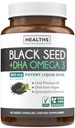 Cold-Presed Black Seed Oil Capsules - Vegan Non-GMO Nigella Sativa Black Seed Oil Supplement with Omega 3 DHA for Full Body Wellness & Brain Support - Vegan Omega 3 & Thymoquinone-Rich (1 Mes)