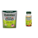Dulcolax Soft Chews Saline Laxative Mixed Berry (60ct) Gentle Constipation Relief, Magnesium Hydroxide 1200mg " Chewy Fruit Bites, Saline Laxative, Assorted Fruit (30ct) Cramp-Free Constipation Relief