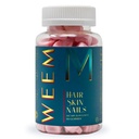 WeEM Hair Skin and Nails Gummies - Supports Healthy Hair - Vegan biotin Vitamins for Women &amp; Men Supports Faster Hair Growth, Stronger Nails, Healthy Skin, Extra Strength (1)