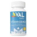 VAL Vitamina D3 + K2 (MK-7) 5000 UI &amp; 90 mcg – Bone & Heart Health Support – High Potency, Non-GMO, Easy to Swallow – 90 cápsulas Vegan – D3 K2 Suplemento Hecho en EE.UU.