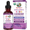 MaryRuth Organics USDA Organic Elderberry Liquid Drops for Kids ← Vegan Elderberry Extract Organic Glycerin ← Immune Support Supplement  Salud general ← Formulated for Ages 4-13 peru 1oz