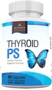 Suplemento Complejo de soporte de tiroides: Todo el sistema Glandular natural: Mejor enfoque, concentración, equilibrio de hormonas de PS
