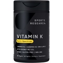 Investigación deportiva Vitamina K Multi-Spectrum - Tres tipos de vitamina K: K1, K2 MK-4 & K2 MK-7 - Vegan Friendly, Plantgel Capsule - 60 softgels