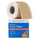 NUVADERMIS Silicone Scar Tape for Surgical Scars - 120" x 1,5" Roll - Medical Grade Scar Tape for Wrinkles, Surgical Scars, Keloid Scars, and Hypertrophic Scars - Reusable Scar Sheets Roll - 1 Pack