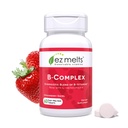 EZ Melts Dissolvable Vitamina B-Complex con metil B12 y folato de metil, sin azúcar, fuente de 2 meses - 1 paquete