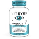Viteyes Omega-3 TG apoya la salud de los ojos y el corazón, natural Triglicéride Fish Oil Formula, claro, 60 cuenta
