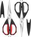 Tijeras de cocina LIVINGO, 2 Pack 9.25" Utilidad Todos los Propósitos Poultry Shears Heavy Duty Dishwasher Safe, Come Apart Sharp Tijeras de cocina de acero inoxidable para carne de corte, pollo, vegetal, pescado