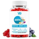 VITA GLOBE Biotin Gummies 5,000 mcg – Extra Strength Hair, Skin & Nails Support – Mixed Berry Flavor, Vegan, Non-GMO Gummy Vitaminas para Hombres Mujer – 40 Conde (Pack of 1)