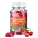 Magnesio Glycinate Gummies 400mg, Suplemento de Magnesio Libre de Azúcar w/Ashwagandha, Zinc, Magnesio Vegano Glycinate Suplemento para Adultos - 60 Gummies de Cereza