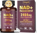 NAD Supplement, Liposomal NAD+ Suplemento con Resveratrol, NAD Resveratrol Supplement - Boost NAD+ for Aging Defense, Energy, Focus - Ultra Antioxidant Capsules,27