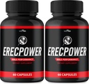 Erecpower for Men Capsules - Erecpower Pills Advanced Formula - Maximum Strength, ErecPower for Men Supplement Erec Power 60 Capsules, Erec Power Vitamin Pills Reseñas (2 Pack)