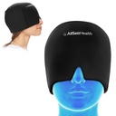 Migraine Relief Cap Ice Head Wrap and Hat ← Hot/Cold Gel Pack with Face and Eye Mask Compress for Headache Relief - Black