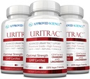 Aprobado Science® UritracTM - Soporte UTI - Cranberry, D-Mannose, Lingonberry - Vegan Friendly - 60 cápsulas por botella - Pack de 3