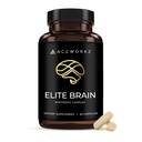 Cerebro Elite - Suplemento Nootropic para Focus, Memory & Mental Clarity - ALCAR, Lions Mane, ALA, L-Theanine, Complejo Vitamina B - Energía Natural, Caffeine-Free (60 cápsulas)