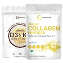 Micro Ingredientes Vitamina D3 10000 iu + K2 200 mcg Aceite de coco Softgels &amp; Péptidos de colágeno orgánicos Powder Bundle 2 Pack ← Esencial Sunshine Vitaminas ← Hidrolyzed Tipo I & III Bovine Collagen