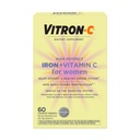 Suplemento de hierro Vitron-C para mujeres con vitamina C, para la producción de células rojas de sangre &amp; Immune Support, 60 Con