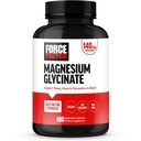 Factor de fuerza Magnesium Glycinate, Magnesium Supplement for Women and Men to Support Sleep, Muscle Relaxation, and Mood, Easy on The Stomach, Vegan, 3-Month Supply, 180 Capsules