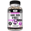 Kaya Naturals Pelo Piel Piel Capsules con Biotina - Peluquería y Vitaminas de la Piel, Vitamina D Vitamina B-12 A Folic Acid Support, Peluquería Suplemento Vitamina para Peluquerías Nails- 30 Conde