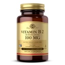 Solgar Vitamina B2 (Riboflavin) 100mg, 100 cápsulas vegetales - Metabolismo energético, Sistema nervioso saludable - No GMO, Vegan, Gluten Gratis, Dairy Free, Kosher - 100 servicios