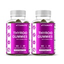 Vitamatic 2 Pack Vegan Thyroid Support Gummies with Iodine & Kelp – 60 Conde – Plant-Based – Supports Energy & Metabolism
