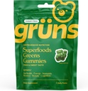 Gruns Sugar Free Super Greens Gummy Bears - Espirulina orgánica y Clorella, Prebióticos para la salud digestiva, 20+ Vitaminas y Minerales, Adaptógenos - 3 sachets - 24 Gummies