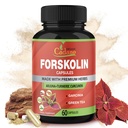 Suplementos de Forskolin Capsules con Curcumina Turmérica, Arjuna, Garcinia Cambogia, Té Verde - 60 cápsulas