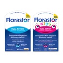 Florastor Family Probiotic Bundle - 30 ct. Probiotic for Digestive + Immune Health &amp; 20 ct Kids Daily Probiotic - Unflavored Powder Sticks - Boost Good Bacteria & Flush Out The Bad
