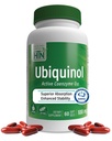Health Thru Nutrition Ubiquinol 100mg 60 Softgels as Kaneka QH Reduced CoQ-10 TEN Stabilized - 3rd Party Tested ¦ Enhanced Bioavailability ← Cardiovascular &amp; Mitocondria Function Support ← Non-GMO
