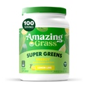 Amazing Grass Green Superfood Energy: Super Greens Powder " Plant Based Caffeine with Green Tea, Beet Root Powder " Flax Seed, Lemon Lime, 100 Servings (Packaging May Vary)